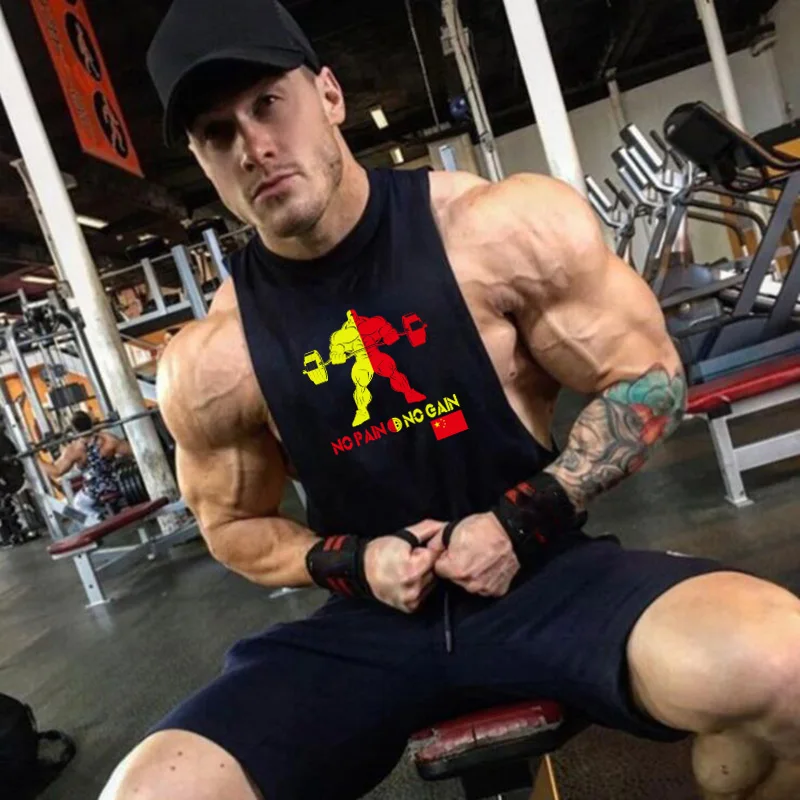 Майка Muscleguys без боли усиления Мужская одежда для бодибилдинга майка мышц фитнеса