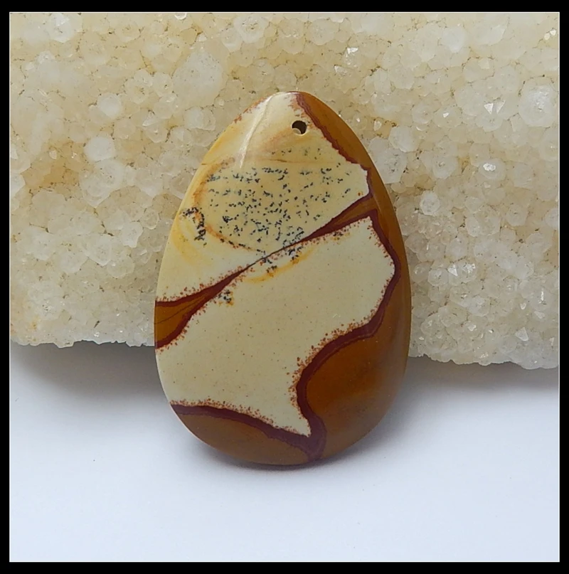 

Natural Stone Owyhee Water Drop Gemstone Fashion Pendant 43x30x7mm 12.93g