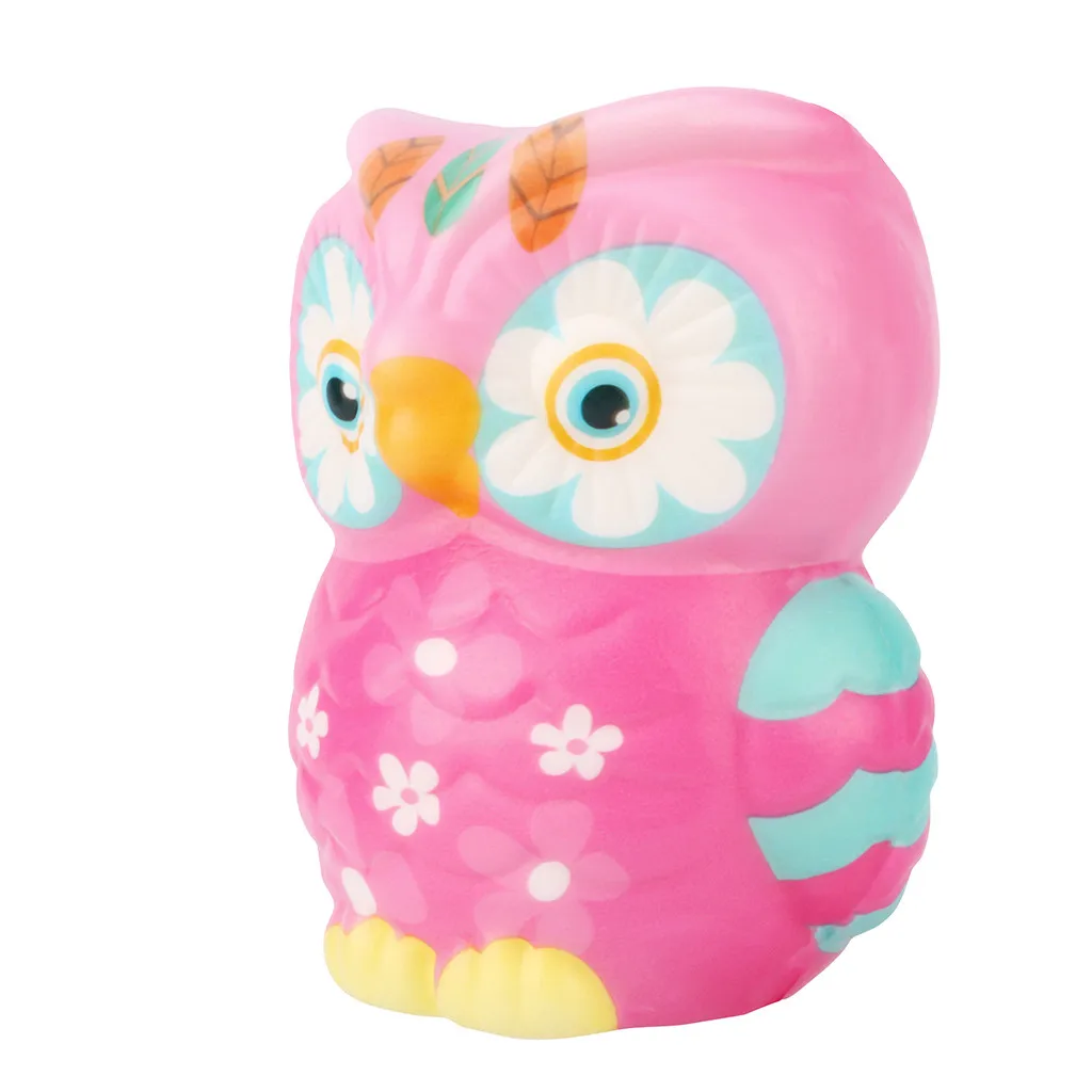 Squishy owl animal Squishy Unicorn Cake Stress Reliever Slime toys Scented Squeeze Slow Rising Phone Strap Toy Antistress Gift