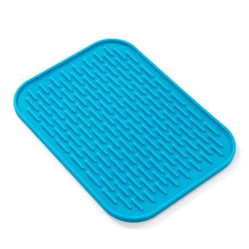 Blue Силиконовая Нескользящая термостойкая миска для кастрюли, для духовки, настольная подставка-поднос, кухонная посуда, кухонные коврики - Цвет: Blue