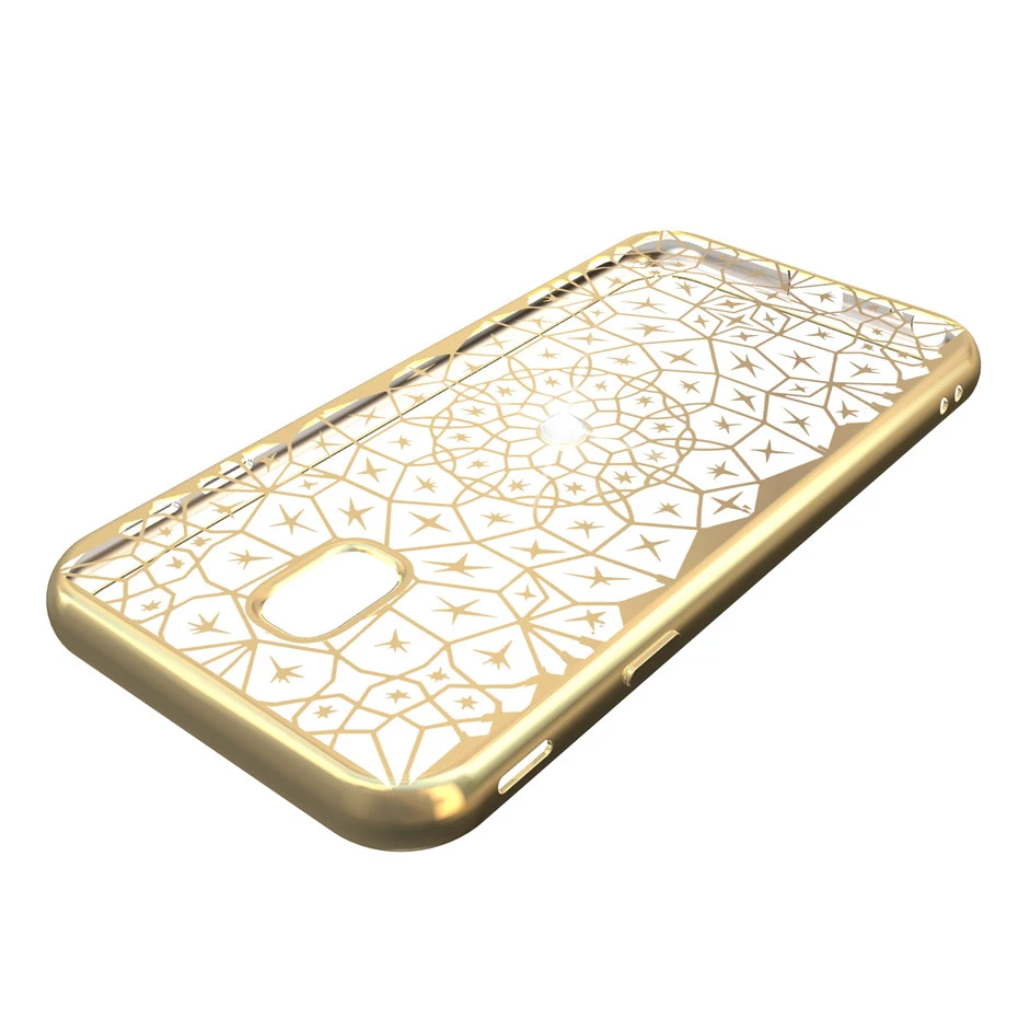 DAGUDON Silicone Case For Samsung Galaxy J3 2017 J330F Luxury Bling Diamond soft Plating TPU Cover bags |