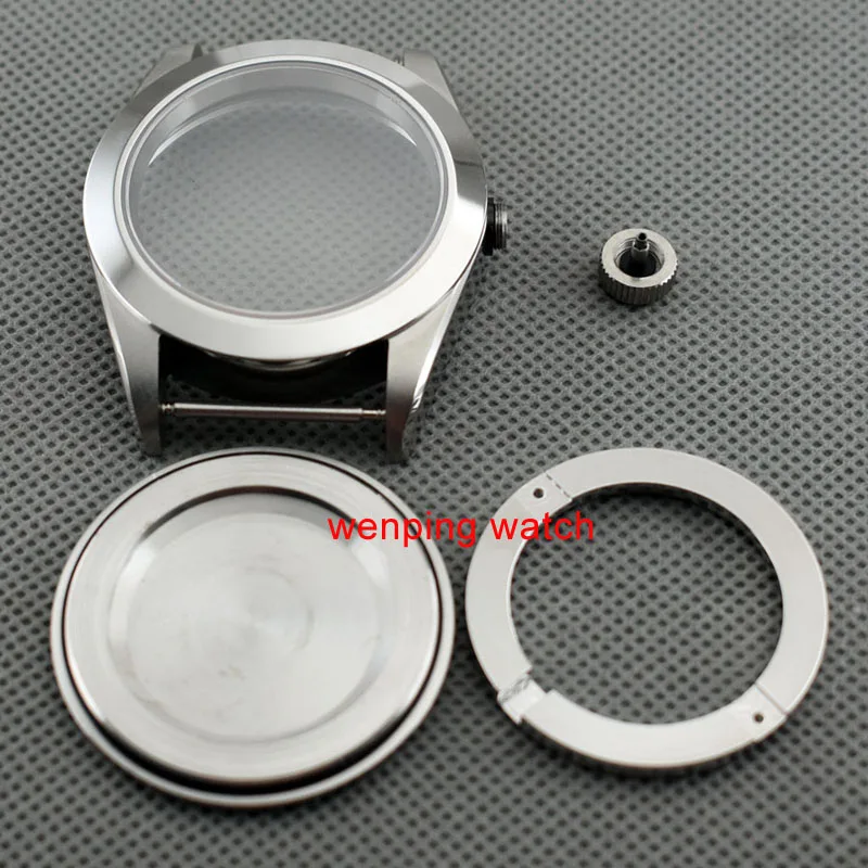 Стальной корпус для часов 41 мм с винтовой головкой подходит MIYOTA 8215/1205 mingzhu DG 3804