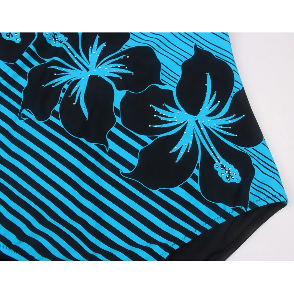 Новинка 2019 женский купальник большого размера слитный на косточках с цветочным