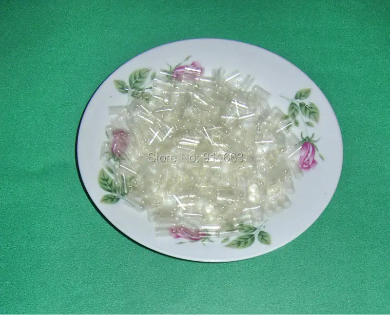 5 # пустые капсулы 500 шт.! Пустые из прозрачного желатина размер самая маленькая