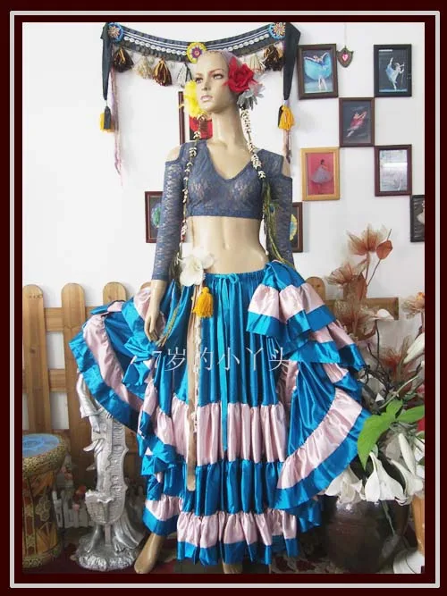 Кружевной топ для танца живота Ats Племенной чоли падения с длинным рукавом DQ43