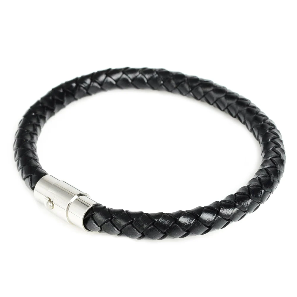 Новый модный очаровательный браслет женский из натуральной кожи нержавеющей