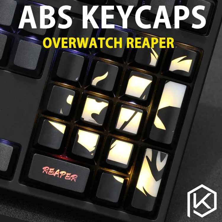 Новинка блестящие колпачки для ключей яркие светящиеся reaper overwatch oem профиль|keycap