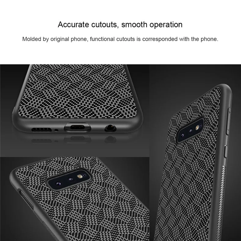 Nillkin плед Чехол для samsung Galaxy S10e химическое волокно случаях телефон оболочки жесткий задняя крышка