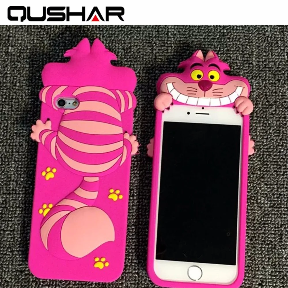 Qushar 3D мультфильм милый Чехол для Apple IPhone 5 5S SE 6 S плюс Прекрасный чехол телефона