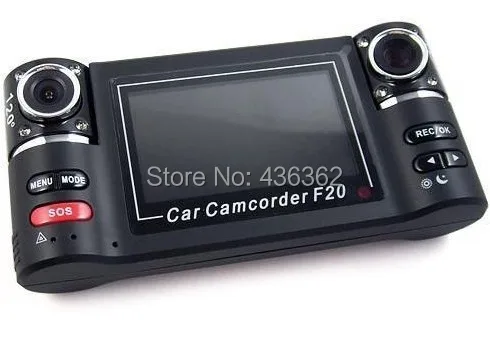 2014 New dual lens HDMI F20 Car Dvr USB Trip 2.7'' 16:9 HD Display 180 Degrees Rotation Dual Lens Tachograph Camera|camera surveillance ip