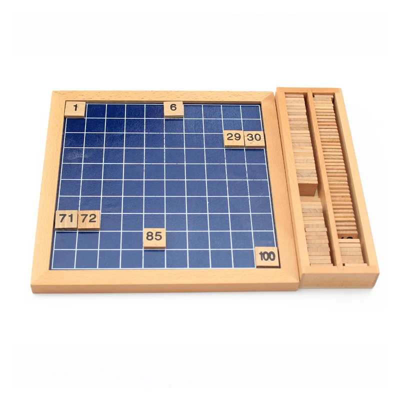 Деревянный Монтессори Пособия по математике 1-100 порядковые номера подсчета
