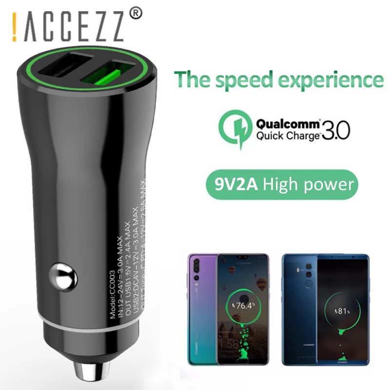 ! ACCEZZ 3 0/3.1A светодиодный двойной порт быстрая автоматическая зарядка телефона