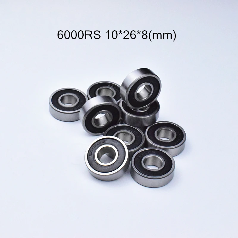 Bearing 1pcs 6000RS 10*26*8(mm) chrome steel Rubber Sealed High speed Mechanical equipment parts