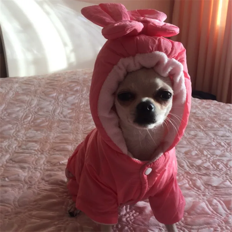 High Quality Dog Clothes Winter Warm Jumpsuit Cute Pet Costume Coat Jacket Lovely Clothing Puppy Apparel | Дом и сад