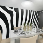 Новый 8D большие настенные черный, белый цвет Зебра фрески 3d росписи обои 3D настенные фотообои бумажные для столовой Декор