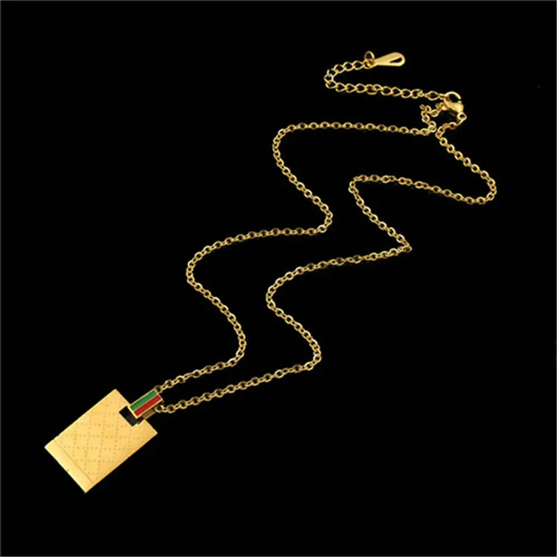 NJ 2017 Панк Ретро Очерченная Сеткой Красная и Зеленая Эмаль Серьги Женские Ожерелья Модные Наборы Ювелирных Изделий из Нержавеющей Стали с Подвесками Дубай.