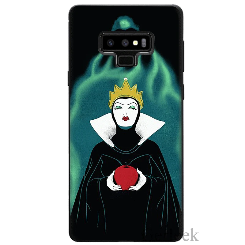 Черный чехол ТПУ Белоснежка ягода малефисент для Samsung Galaxy A3 A5 A6 2016 2017 Plus 2018