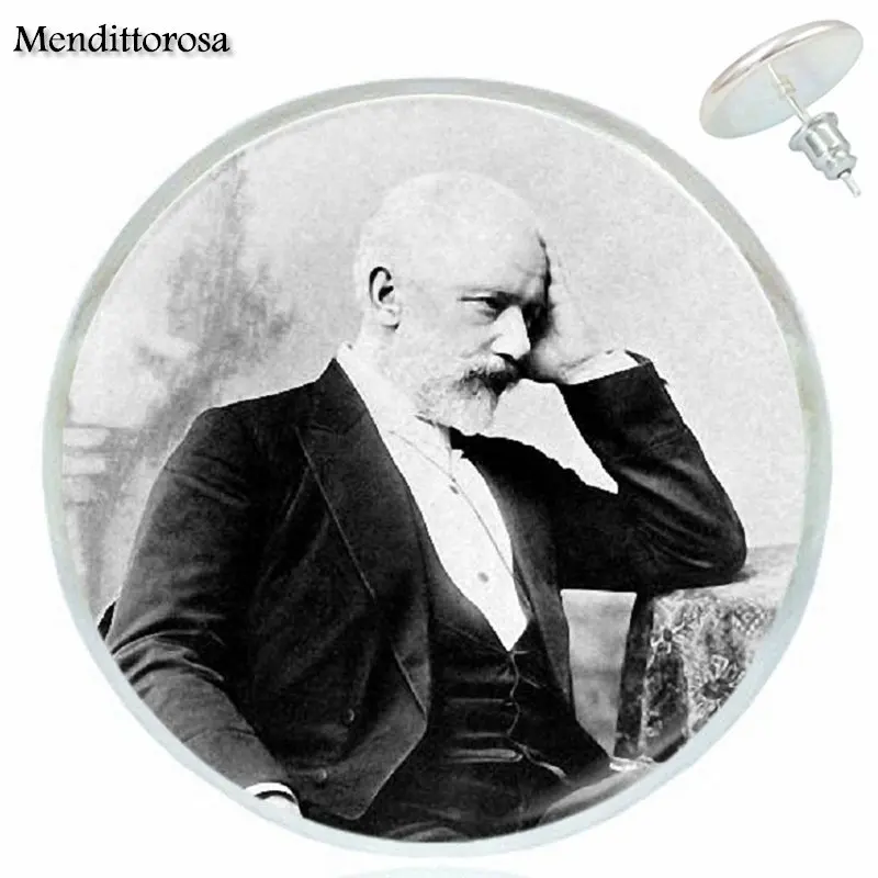 Для женщин Петер Ильич Чайковский модные ювелирные изделия кабошон стекло