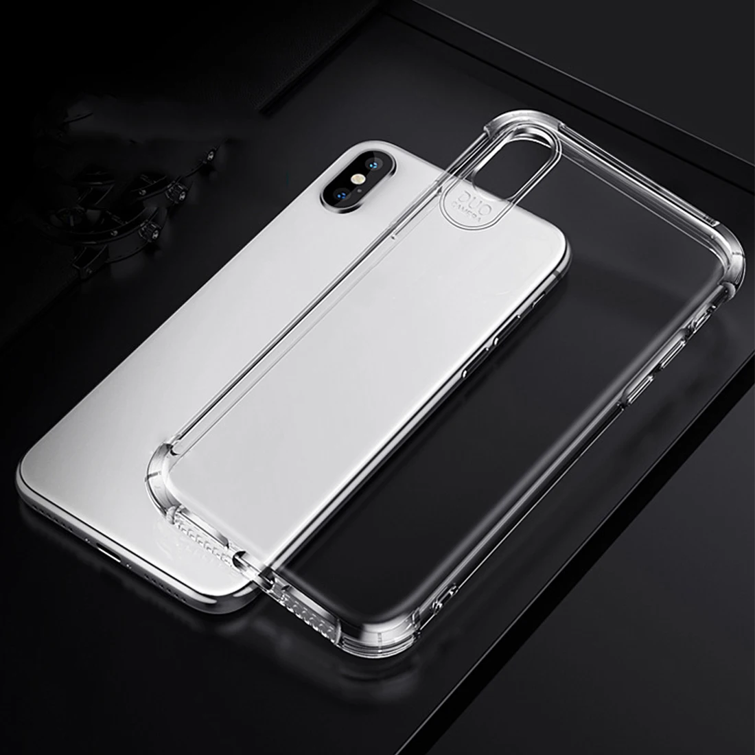 Чехол для iPhone 7 8 Plus Противоударная задняя крышка X Xs Max чехол телефона HD прозрачный