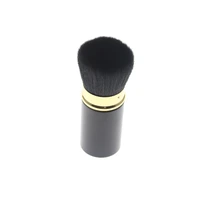 black retractable aluminium holder black hair face maquiagem make up foundation blush powder cosmetic kabuki makeup brush