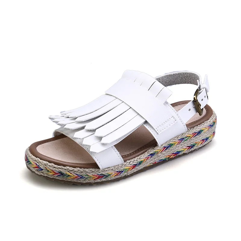 Handueke Летние туфли нового сезона 2017 женщина Богемия Модные сандалии-гладиаторы