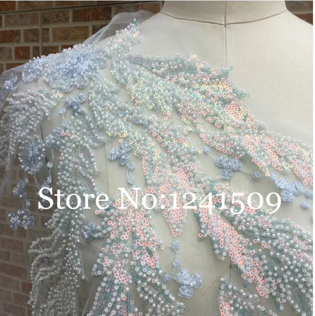 Dancing Dress 6 kinds of color bead embroidery modeling flower lace DIY stage clothing auxiliary Size About 50cm*34cm | Дом и сад