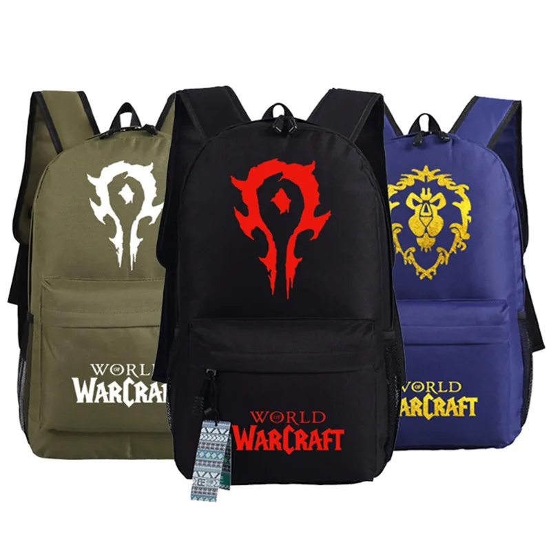Сумки World of Horde LO Alliance школьные сумки мессенджеры на молнии для студентов дорожные