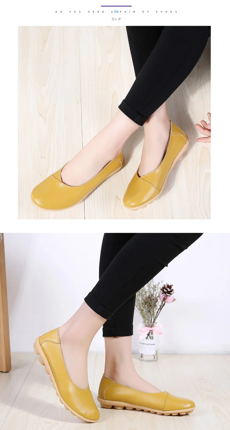 Plus size 11/12 ladies slip on loafers shoes woman trendy summer female flats white genuine leather shoes
