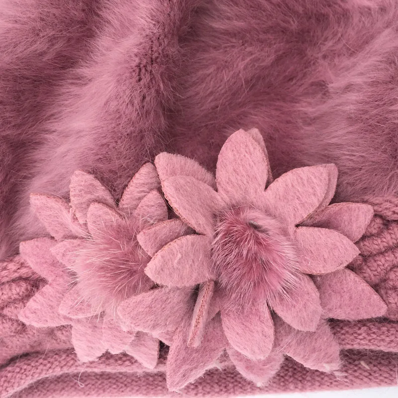 2018 новые брендовые зимние Рождественские теплые шапки для женщин берет кроличья