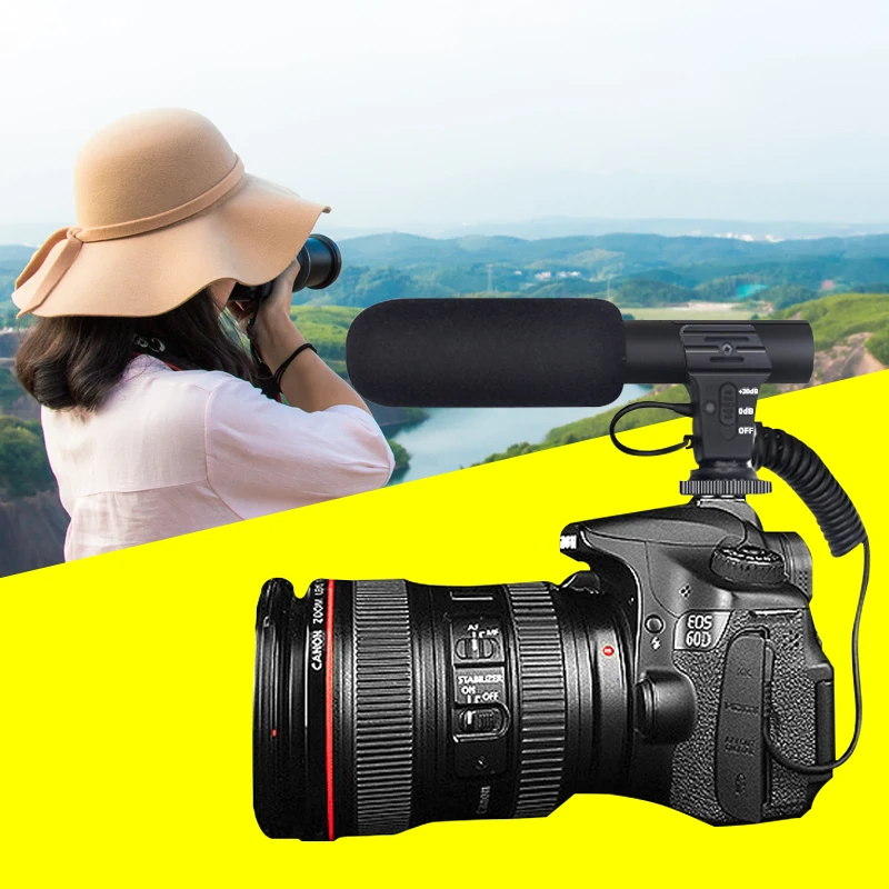 Микрофон 3 5 мм стерео камера VLOG фотография интервью цифровой видео Запись