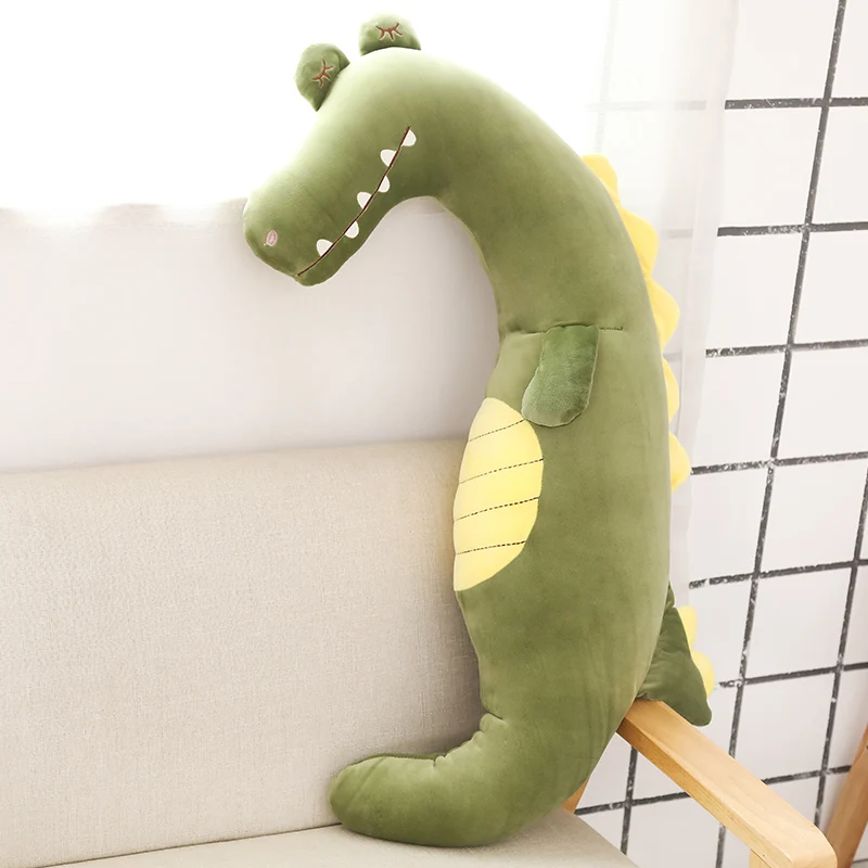 60-100cm Kawaii Cartoon Cute Unicorn Dinosur Coorodile Plush Toy Soft Long Pillow Sleeping Boyfriend Gift | Игрушки и хобби