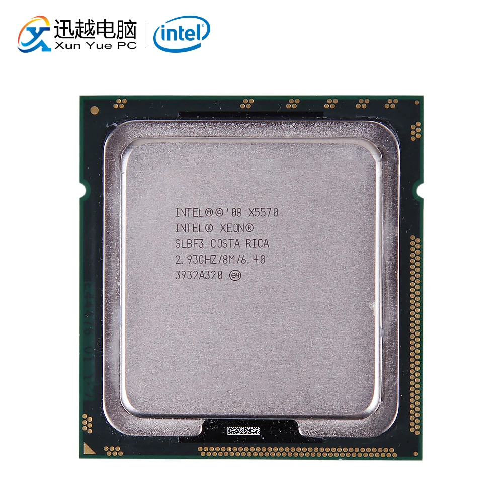 Intel Xeon X5570 настольный процессор четырехъядерный 2 93 ГГц SLBF3 L3 кэш 8 МБ LGA 1366 5570 сервер