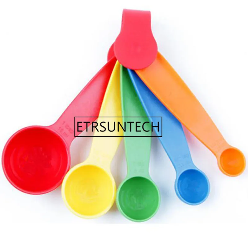 

100sets Measuring Spoon Set Plastic Colorful Measuring Scoop Milk Powder Flour Sugar Baking Kitchen Utensil