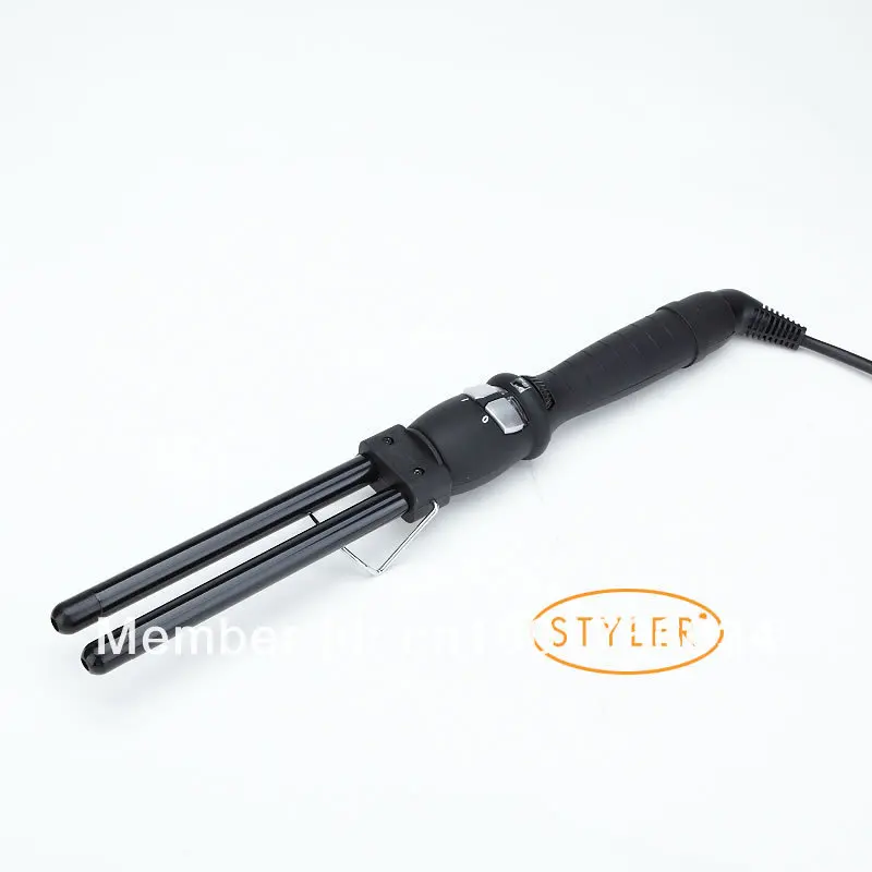 Ceramic Styler 110V- 240V 2 Triple Barrel Waver Hair Curler and Curling Iron Wand Curl Double wand iron |
