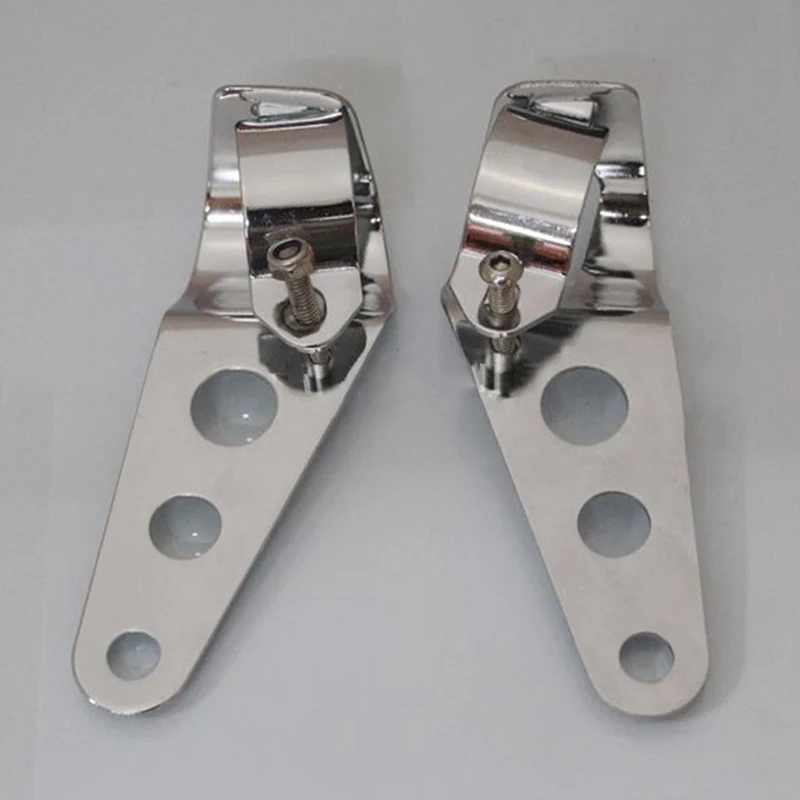 2Pcs/Pair 28mm-43mm Universal Motorcycle Headlight Mount Brackets Fork Ear Chopper Headlamp Holder Adjust Motor | Автомобили и