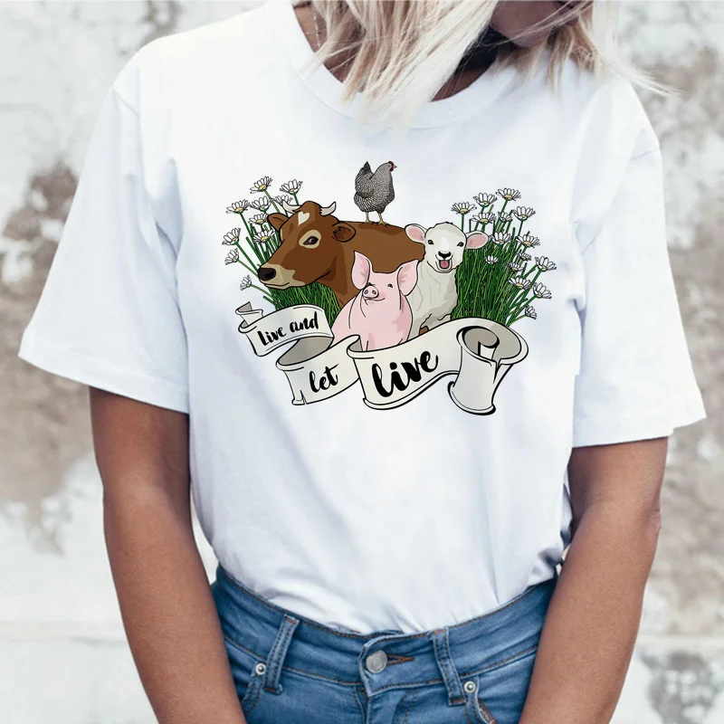 Vegan Save The Bees футболка Футболка женская футболка корейские kawaii harajuku ulzzang женский топ с графикой 90s корейский - Цвет: 2131