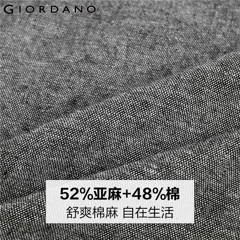 Giordano мужские льняные хлопковые шорты обычные Модные бермуды masculina Pantalones Cortos De Los