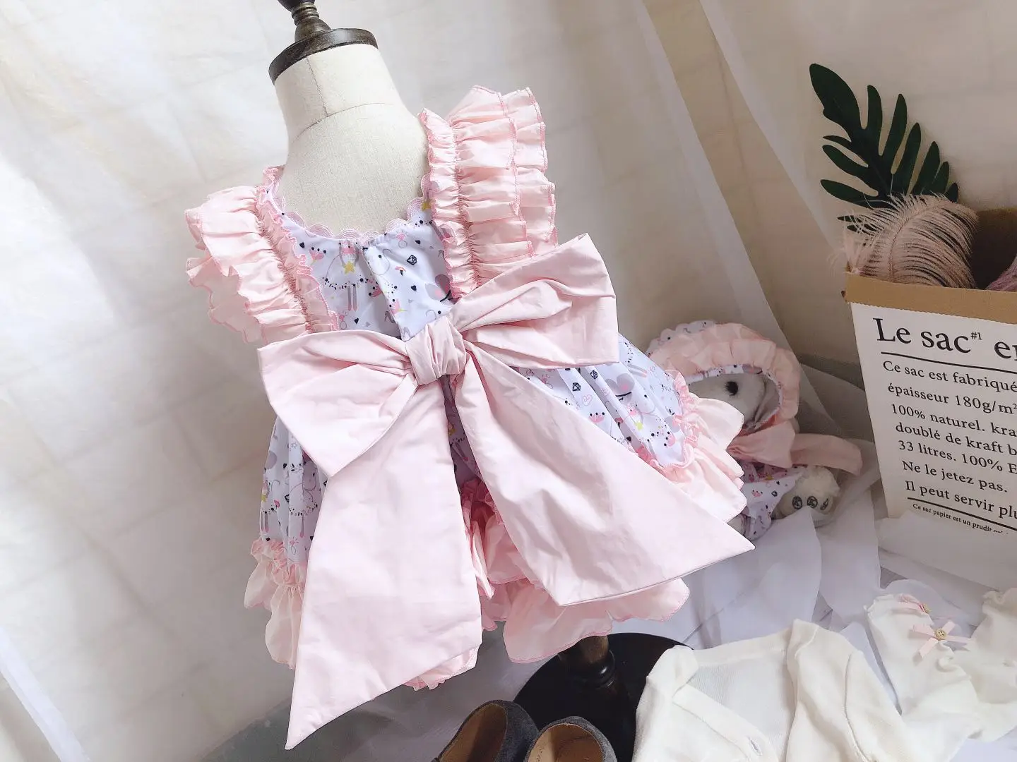 2019 Summer New Arrivals Spanish Customized Cartoon Mouse Quality Dress 3pcs Baby Girls Birthday Kids Dresses for | Детская одежда и