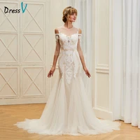 dressv appliques elegant scoop neck wedding dress 34 sleeves floor length beading bridal outdoorchurch trumpet wedding dresses