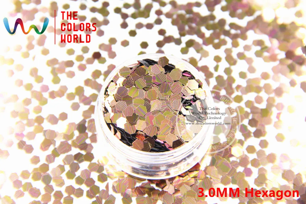 TCB461 шестигранный узор цвета блестки пайетки для дизайна ногтей и других поделок |