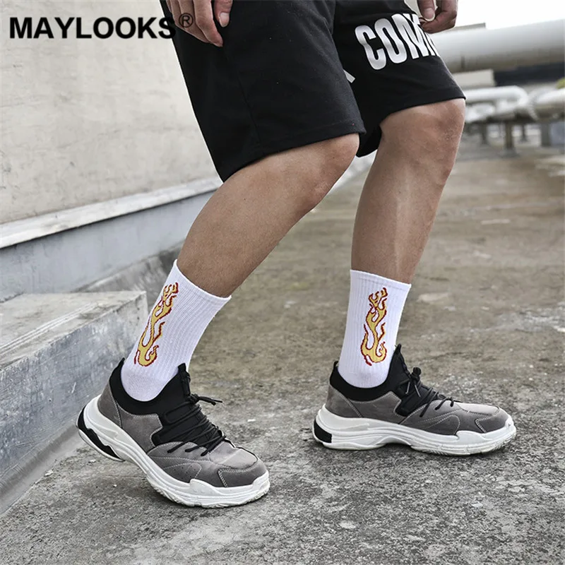 Maylooks 2019 Новый Носки Мужская хлопковая футболка street носки без пятки модная
