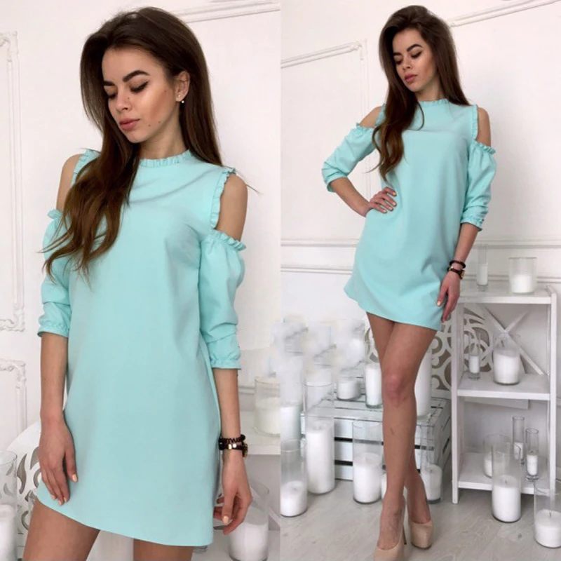 2018 летнее платье с оборками коротким рукавом прямое женское леди Vestidos Мода