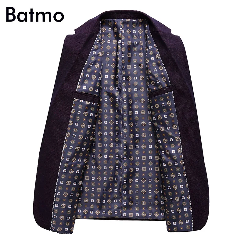 Batmo 2018 Новое поступление высокого качества темно синий плед Повседневные