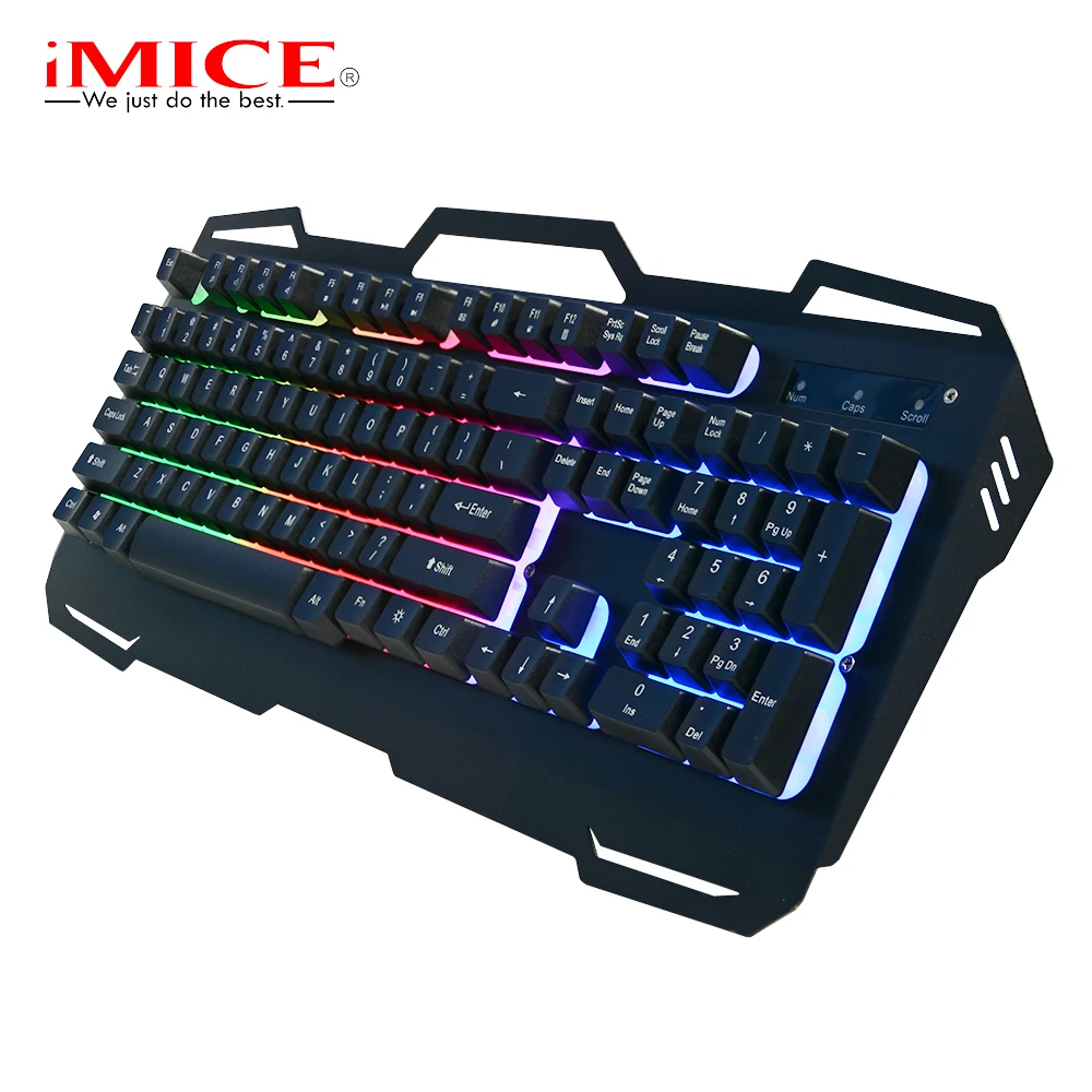 Проводная игровая клавиатура iMice механическая с 104 клавишами подсветкой для ПК