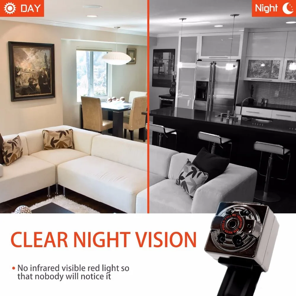 SQ8 Mini Camera Full HD 1080P Micro IR Night Vision sport DV Motion Sensor DVR Camcorder Cam Surveillance | Безопасность и защита