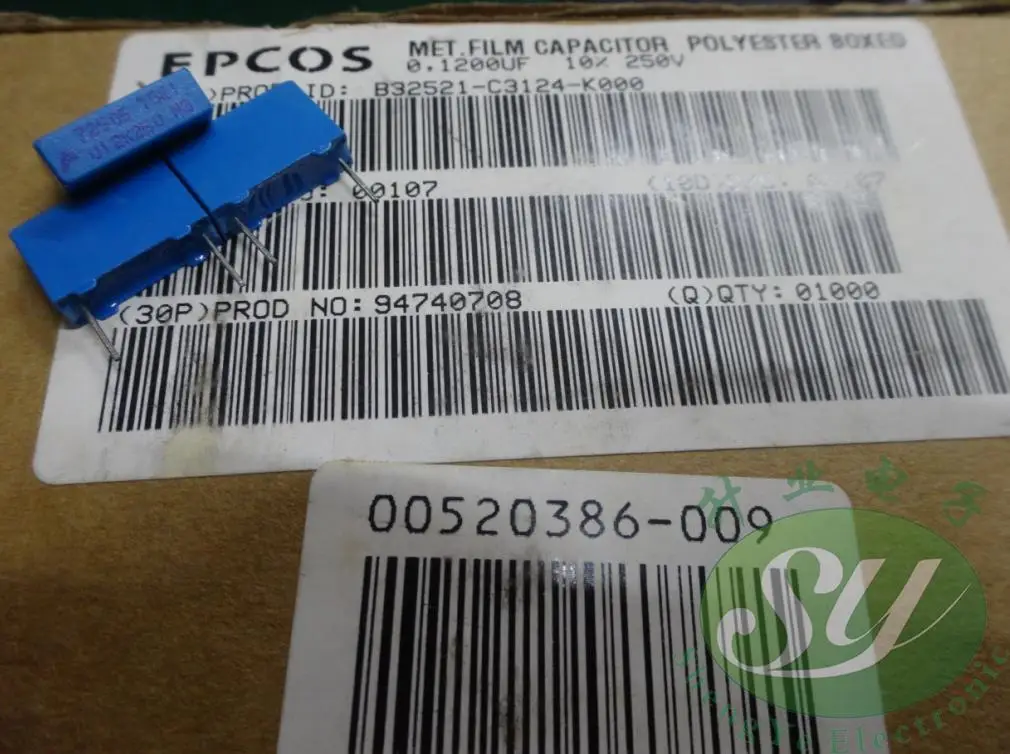 hot sale 30pcs/50PCS EPCOS 0.12uf/250v 120nf u12 124 new 10MM film capacitor B32521C3124K free shipping