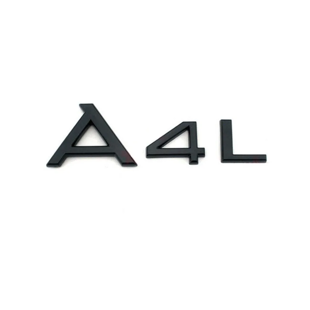 Блестящая черная глянцевая наклейка на багажник A 4 A4L из АБС пластика с буквами и