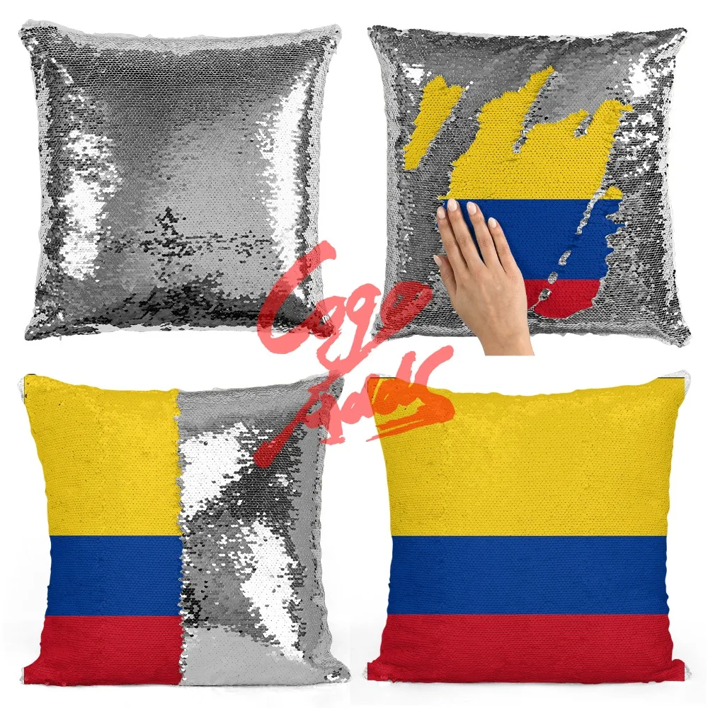 

Colombia decorative throw pillows reversible mermaid sequin pillow case cover dropshipping