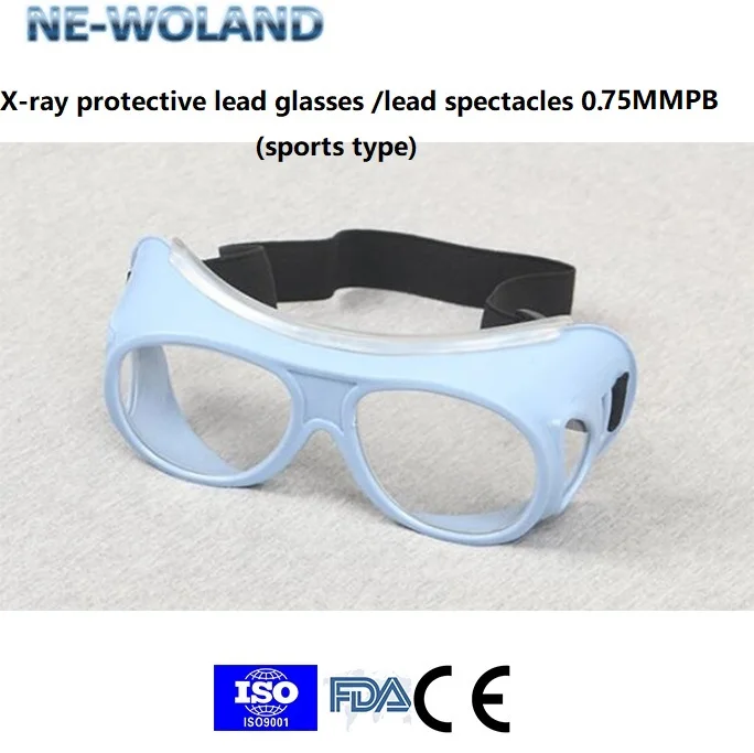 Ray protection lead glasses for interventional surgery,blocking edge protection,sports type 0.75mmpb for Radioactive workplace