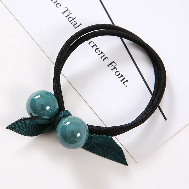 Style11-Dark green 61 стиль, 1 шт., эластичные резинки для волос, резинка для волос, аксессуары для волос для девушек, повязки для волос для женщин, резинки для волос - Цвет: Style11-Dark green